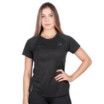 Camiseta New Balance Q Speed Jacquard Feminino Preto