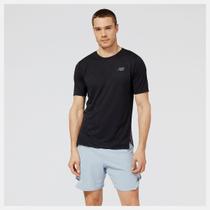 Camiseta New Balance Q Speed Jacquard - masculino - preto