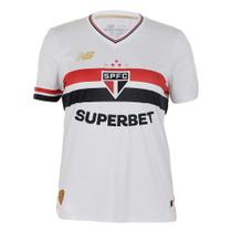 Camiseta New Balance São Paulo 2025 Home Torcedor Feminina Camiseta New Balance São Paulo 2025 Home Torcedor Feminina
