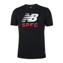 Camiseta New Balance Torcedor SPFC Masculina - Preta Camiseta New Balance Torcedor SPFC Masculina - Preta