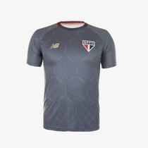 Camiseta New Balance Treino SPFC 2025 - Masculina - Cinza