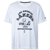 Camiseta New Era Plus Size Regular NBA Los Angeles Lakers Champs