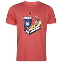 Camiseta New Era Regular Manga Curta New York Yankees Have Fun Hot Dog