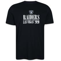 Camiseta New Era Regular NFL Las Vegas Raiders Core Manga Curta Preto
