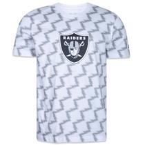 Camiseta New Era Regular NFL Las Vegas Raiders World Manga Curta Branco