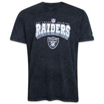Camiseta New Era Slim NFL Las Vegas Raiders Core Manga Curta Preta Preto