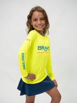 Camiseta New Game Infantil Manga Longa Amarela Camiseta New Game Infantil Manga Longa Amarela