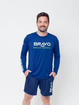 Camiseta New Game Manga Longa Marinho