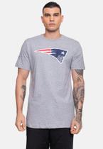 Camiseta NFL Masculina New England Patriots Cinza Mescla Camiseta NFL Masculina New England Patriots Cinza Mescla