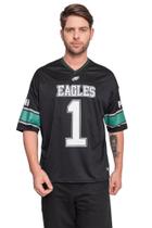 Camiseta NFL Oversize Philadelphia Eagles Name Number Jalen Hurts Preta Camiseta NFL Oversize Philadelphia Eagles Name Number Jalen Hurts Preta