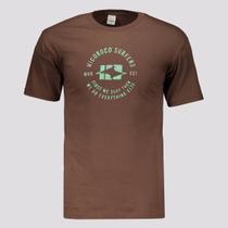 Camiseta Nicoboco Basica Moorea Marrom e Verde Camiseta Nicoboco Basica Moorea Marrom e Verde