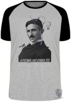 Camiseta Nikola Tesla Batalha das Correntes Blusa Plus Size extra grande adulto ou infantil Camiseta Nikola Tesla Batalha das Correntes Blusa Plus Size extra grande adulto ou infantil