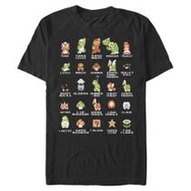 Camiseta Nintendo Pixel Cast Preta - Tamanho M