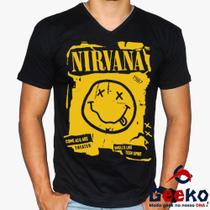 Camiseta Nirvana 100% Algodão Rock Geeko