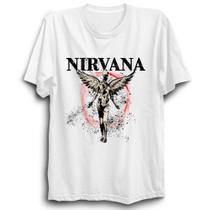 Camiseta Nirvana Camisa unissex Rock And Roll Estampada Malha algodão Linha premium Ref27