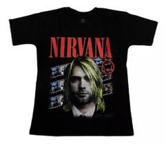 Camiseta Nirvana Preta Banda de rock grunge kurt cobain EPI006 BM