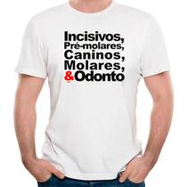 Camiseta nomes dos dentes camisa odontologia dentista