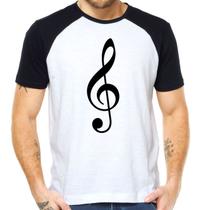 Camiseta nota musical musico violão camisa