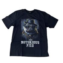 Camiseta Notorious Big Pug Sátira Cachorro Blusa Adulto Unissex Hcd667