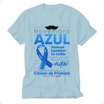 Camiseta novembro azul blusa mês combate ao cancer prostata