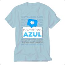 Camiseta novembro azul blusa mês combate ao cancer prostata