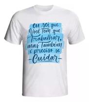 Camiseta Novembro Azul - Contra o Câncer: "É Preciso Se Cuidar"