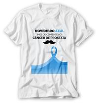 Camiseta novembro azul mês de combate ao câncer de próstata