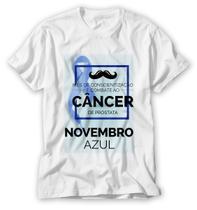 Camiseta Novembro azul mês de conscientização ao câncer