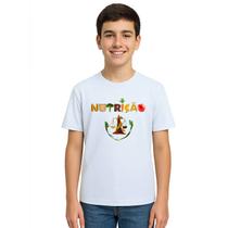 Camiseta Nutrição Símbolo Nutricionista Personalizada