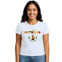 Camiseta Nutrição Símbolo Nutricionista Personalizada