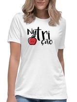 Camiseta nutrição universitária curso faculdade camisa love