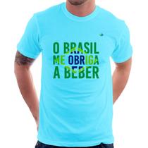 Camiseta O Brasil me obriga a beber - Foca na Moda