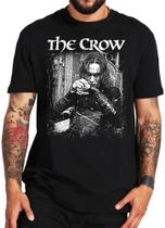 Camiseta O Corvo The Crow filme manga curta 100% algodão cor preta