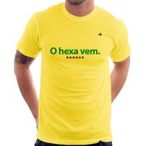 Camiseta O hexa vem - Foca na Moda