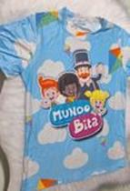 Camiseta O Mundo Bita Azul Pipas