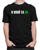 Camiseta O Vovo Ta On Futebol Frase Estampa Em Relevo Camisa 100% Algodão
