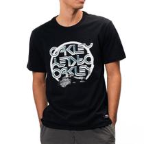 Camiseta Oakley Organic B1B Chromed WT25 Masculina Blackout Camiseta Oakley Organic B1B Chromed WT25 Masculina Blackout