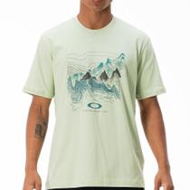 Camiseta Oakley Outline Muontains WT26 Masculina Eucalyptus