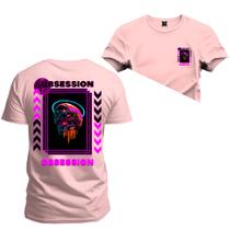 Camiseta Obsession Frente Costas Algodão Estampada Unissex Nexstar Varias Cores