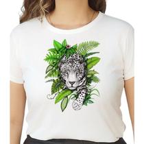 Camiseta Off White T Shirt Feminina Onca folhagem