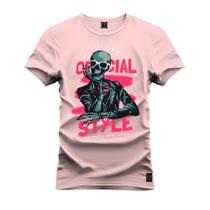 Camiseta Official Style Plus Size Extra Grande 30.1 Penteada Estampada