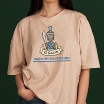 Camiseta Ogum Salve Ogum Malha Premium 100% Algodão Unissex