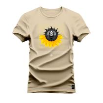 Camiseta Olho Girasol Algodão Estampada Unissex Nexstar Varias Cores