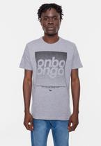 Camiseta Onbongo Estampada Dot Cinza Mescla