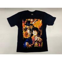 Camiseta One Piece Anime Preta On Luffy Sabo Ace Hcd558 RC