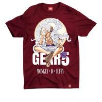 Camiseta One Piece Bordô - Luffy Gear 5