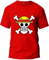 Camiseta One Piece Gola Redonda Manga Curta Malha Algodão