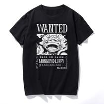 Camiseta One Piece Luffy Gear 5 Wanted - Camisa Unissex 100% Algodão