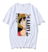 Camiseta One Piece Luffy Pirata Chapéu de Palha Estampa Exclusiva Anime