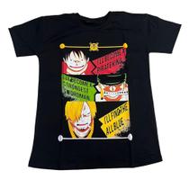 Camiseta One Piece Luffy Zoro Sanji Blusa Adulto Anime Unissex Epi801